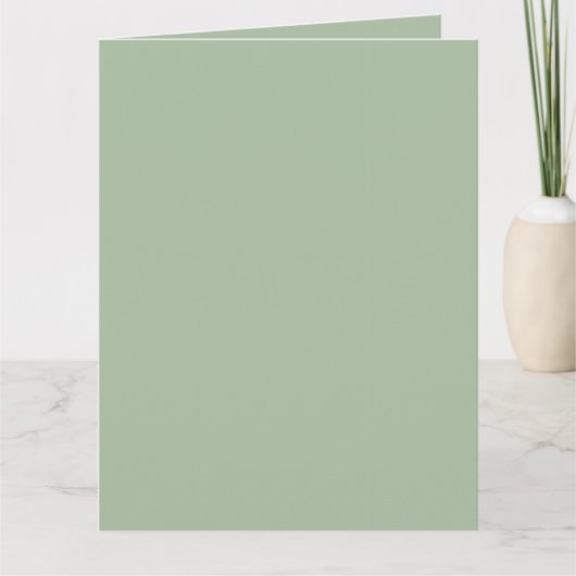 Sage Green Custom Branded Kaart (Voorkant)