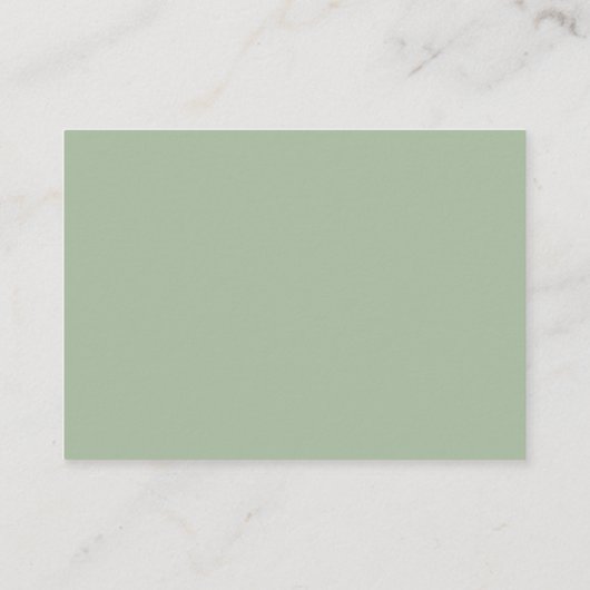 Sage Green Custom Branded Visitekaartje (Achterkant)