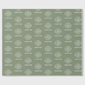Sage Green Custom Business Logo Bedrijfsnaam Cadeaupapier (Vlak)
