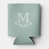 Sage Green Custom Monogrammed Wedding Favor Beer Blikjeskoeler (Voorkant)