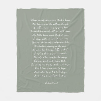 Sage Green Custom Poem Song Lyric Quote Fleece Deken