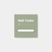 Sage green Cute Habit Tracker Post-it Notes (Voorkant)