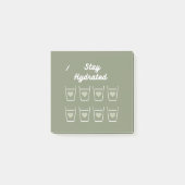 Sage green Cute Water Drink Tracker Post-it® Notes (Voorkant)