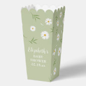 Sage Green Daisies Genderneutraal Baby shower Bedankdoosjes (Voorkant)