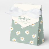 Sage Green Daisy Patroon Bedankdoosjes (Voorkant Zijde)