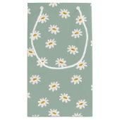 Sage Green Daisy Patroon Klein Cadeauzakje (Achterkant)