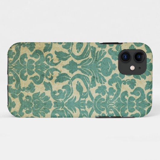  Sage Green Damask Case-Mate iPhone Case (Achterkant (horizontaal))