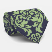Sage Green Damask Stropdas (Opgerold)