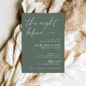 Sage Green de avond voor repetitie diner Kaart