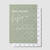 Sage Green de avond voor repetitie diner Vellum Uitnodigingen (Offset (Uitnodiging))