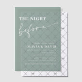 Sage Green de avond voor repetitie diner Vellum Uitnodigingen (Offset (Uitnodiging))