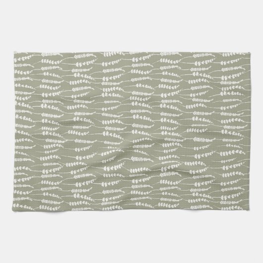 Sage Green Decor met Fern Print Theedoek (Horizontaal)