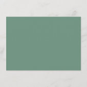 Sage Green Decorative Calligraphy Informatiekaartje (Achterkant)