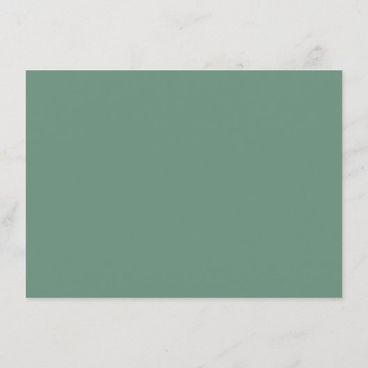Sage Green Decorative Calligraphy Informatiekaartje (Achterkant)