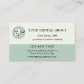 Sage Green Dentist Appointment Visitekaartje Afsprakenkaartje (Voorkant)
