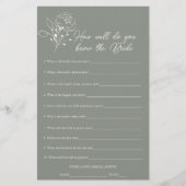 Sage Green die weet dat de bruid Vrijgezellenfeest (Voorkant)