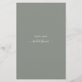 Sage Green die weet dat de bruid Vrijgezellenfeest (Achterkant)