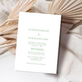 Sage Green digitale huwelijksuitnodiging sjabloon Kaart