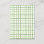 Sage Green Display Shower Card | Unwrapped Gifts  Informatiekaartje (Achterkant)