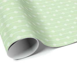Sage Green Dotted Line Pattern for Baby Shower, Cadeaupapier
