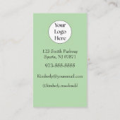 Sage Green doula diensten script logo QR code Visitekaartje (Achterkant)