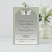 Sage Green Dragonfly Vrijgezellenfeest Kaart (Staand voorkant)