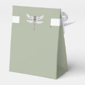 Sage Green Dragonfly Wedding Bedankdoosjes (Achterkant)