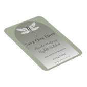 Sage Green Dragonfly Wedding Magneet (Rechterzijde)