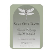 Sage Green Dragonfly Wedding Magneet (Verticaal)