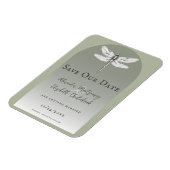 Sage Green Dragonfly Wedding Magneet (Linkerzijde)