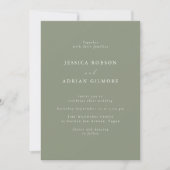 Sage Green Dream Modern Minimal Wedding Kaart (Voorkant)