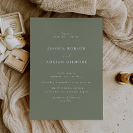 Sage Green Dream Modern Minimal Wedding Kaart