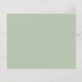 Sage Green Dress Color Bridesmaid Information Kaar (Achterkant)