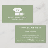 Sage Green Drukwerk Custom Kleding Winkel Visitekaartje (Voorkant / Achterkant)