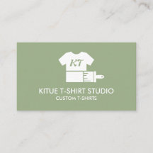 Sage Green Drukwerk Custom Kleding Winkel