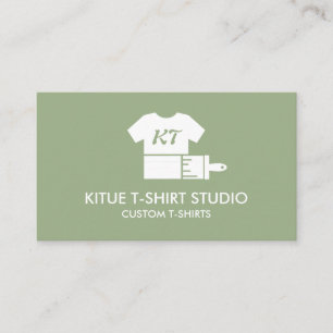 Sage Green Drukwerk Custom Kleding Winkel Visitekaartje