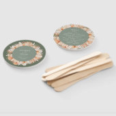 sage green dry gedroogd botanisch script elegant b handwaaier (Niet-gemonteerd)