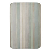 Sage Green Dusty Blue Taupe Grijs Boerderij Streep Badmat (Voorkant Verticaal)