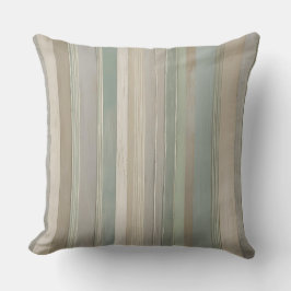 Sage Green Dusty Blue Taupe Grijs Boerderij Streep Kussen