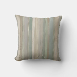 Sage Green Dusty Blue Taupe Grijs Boerderij Streep Kussen