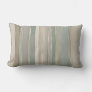 Sage Green Dusty Blue Taupe Grijs Boerderij Streep Kussen