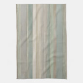 Sage Green Dusty Blue Taupe Grijs Boerderij Streep Theedoek (Verticaal)