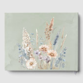 Sage Green Dusty Blue Wildflower Wedding Gastenboek (Achterkant)