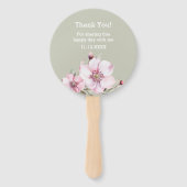 Sage Green Dusty Pink Roses Baby shower Handwaaier (Achterkant)