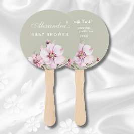 Sage Green Dusty Pink Roses Baby shower Handwaaier
