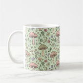 Sage Green Earthy Mushroom Seamless Pattern Koffiemok (Links)