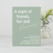 Sage Green een avond van leuke vrienden repetitie  Kaart (Staand voorkant)
