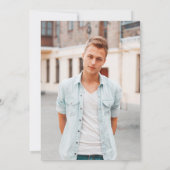 Sage Green Eenvoudig Modern Brush Script Afstudeer Kaart (Achterkant)