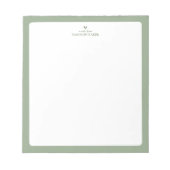 Sage Green | Eenvoudig persoonlijk Notitieblok har (Voorkant)