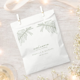 Sage Green Eenvoudige Botanische Huwelijk Bedankzakje